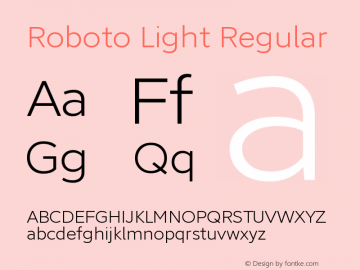Roboto Light Version 2.138;September 7, 2019;FontCreator 11.5.0.2427 64-bit图片样张
