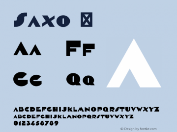 Saxo ☞ Version 1.00 May 8, 2021, initial release Font Sample