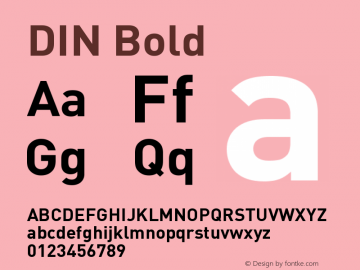 DIN-Bold 001.000 Font Sample