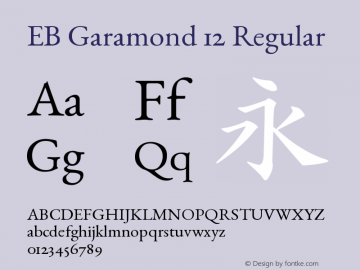 EB Garamond 12 Regular Version 3.01 Font Sample