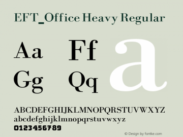 EFT_Office Heavy Version 2.000 Font Sample