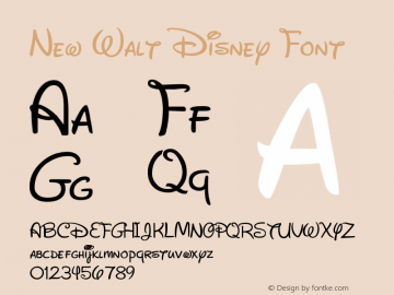 New Walt Disney Font Regular Version 1.00图片样张