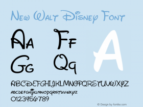 New Walt Disney Font Regular Version 1.00图片样张