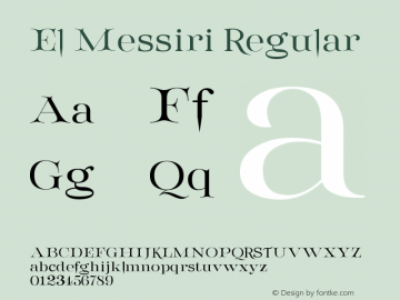 ElMessiri-Regular Version 2.007;PS 002.007;hotconv 1.0.88;makeotf.lib2.5.64775 Font Sample