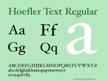 Hoefler Text 2.0图片样张