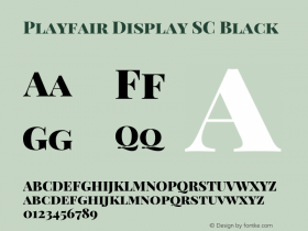 Playfair Display SC Black Version 1.200; ttfautohint (v1.6)图片样张