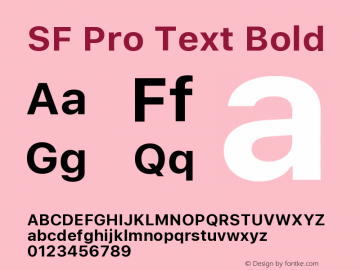 SF Pro Text Bold Version 15.0d4e20图片样张