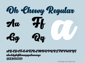 OhChewy Version 1.000 Font Sample