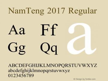 NamTeng 2017 Version 2.20 August 4, 2016图片样张