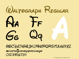 Waltograph OTF 4.200;PS 004.002;Core 1.0.34 Font Sample