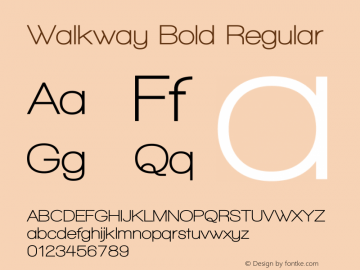Walkway Bold 1.0 Font Sample