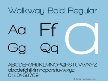 Walkway Bold 1.0 Font Sample
