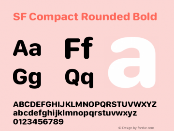 SF Compact Rounded Bold Version 16.0d18e1图片样张
