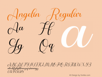 Angelin Version 1.003;Fontself Maker 3.5.4 Font Sample