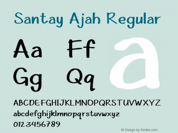 SantayAjah-Regular Version 1.000 Font Sample