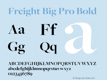 FreightBigPro-Bold Version 3.000图片样张