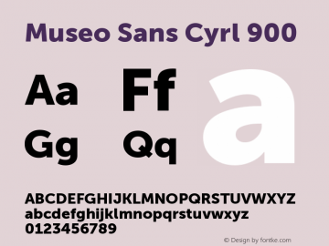 MuseoSansCyrl-900 Version 1.023 Font Sample