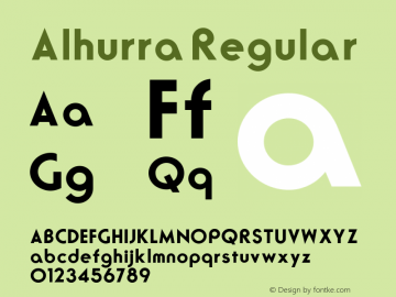 Alhurra Version 1.00 Font Sample