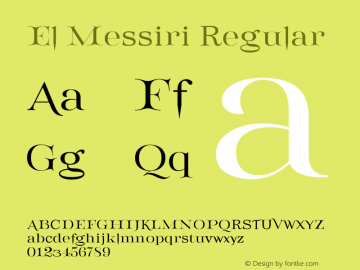 ElMessiri-Regular Version 2.007;PS 002.007;hotconv 1.0.88;makeotf.lib2.5.64775 Font Sample