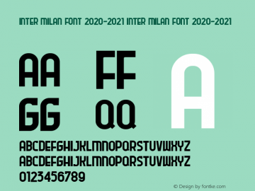 Inter milan font 2020-2021 Regular Version 1.00;November 6, 2018;Fonts593图片样张