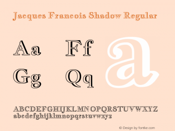 Jacques Francois Shadow Version 1.003 Font Sample