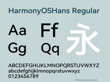 HarmonyOSHans Version 1.00;May 7, 2021;FontCreator 11.5.0.2427 32-bit Font Sample