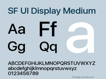 SFUIDisplay-Medium 11.0d33e2--BETA Font Sample