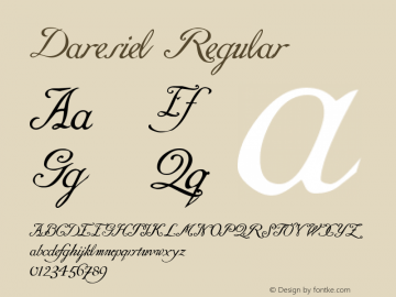 Daresiel Regular Altsys Fontographer 4.0.3 4/25/99图片样张