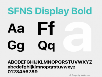SFNS Display Bold 11.0d33e2--BETA Font Sample