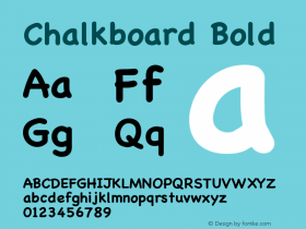 Chalkboard Bold 5.0d3e1 Font Sample