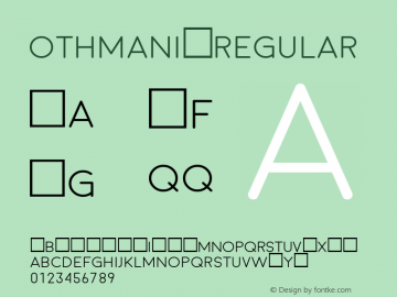 Othmani Version 1.0 Font Sample