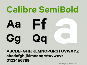Calibre-SemiBold Version 1.000;0图片样张