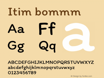 Itim Version 1.002g Font Sample