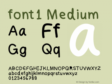 font1 Version 001.000 Font Sample