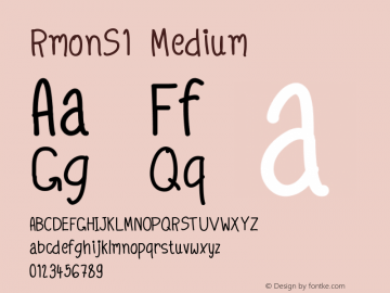 RmonS1 Version 001.000 Font Sample