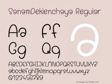 SanamDeklenchaya Version 1.001 by chaya Font Sample