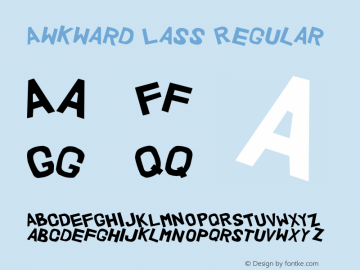 Awkward Lass Regular 1.1 Font Sample