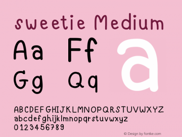 sweetie Version 001.000 Font Sample