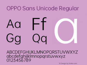 OPPO Sans Unicode v7.10.2020 Font Sample