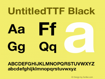 UntitledTTF Version 1.0 Font Sample