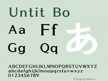 Untit Versio Font Sample