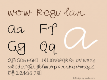 wow 1.0 Font Sample