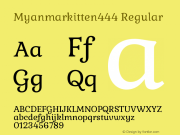 Myanmar (kitten)444 Version 3.00;May 5, 2020 Font Sample