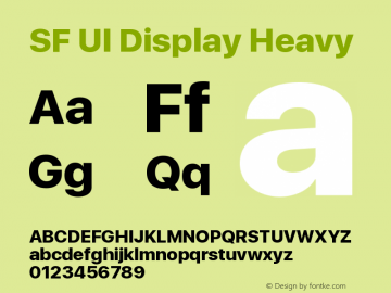 SFUIDisplay-Heavy 11.0d33e2--BETA Font Sample