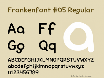 Frankenfont Version FlipFont 1.000; build 20190510 Font Sample