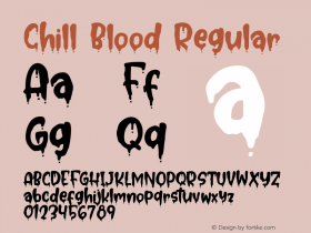 Chill Blood Version 1.00;December 8, 2020;FontCreator 11.5.0.2430 64-bit Font Sample