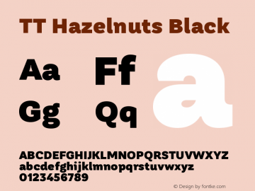 TTHazelnuts-Black Version 1.000 Font Sample