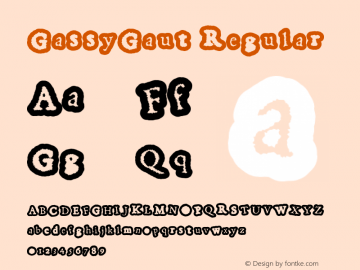 GassyGaut Macromedia Fontographer 4.1.5 10/29/01 Font Sample