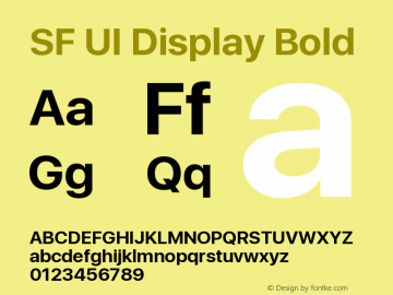 SF UI Display Bold 11.0d44e2图片样张