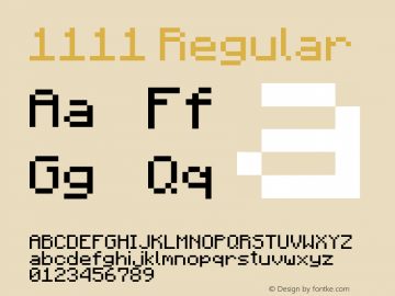 Minecraft 1.1 Version 1.100 Font Sample